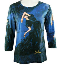 Load image into Gallery viewer, Stilman - Dancer, Scoop Neck, Hand Silk Screened 3/4 Sleeve Women&#39;s Artistic Top