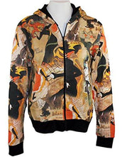 Load image into Gallery viewer, Toulouse Lautrec Divan Japonais Long Sleeve Zippered Front Woman&#39;s Hooded Art Top