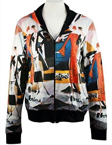 1950's Alfa Romeo, Long Sleeve Zippered Front Hand Silk Screened Women's Hoodie